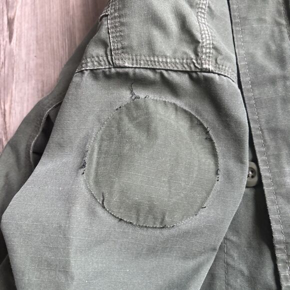 Men's 5.11 Tactical Jacket Green Army Military Coat Patches Pocket XL - Picture 8 of 9